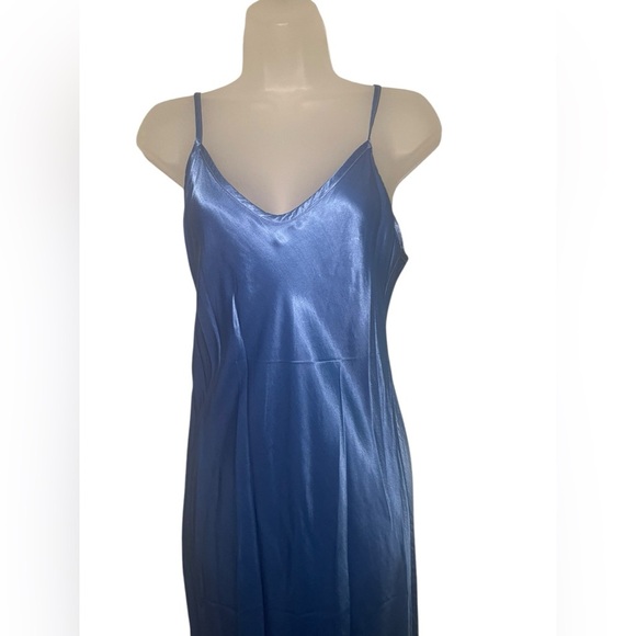 Enza Costa New Pool Blue Bias Cut Tank Slip Dress Size 1/ Small - Picture 5 of 7